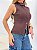 Blusa Tricô Modal Chiara Marrom - Imagem 5