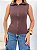 Blusa Tricô Modal Chiara Marrom - Imagem 1