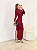 Vestido Drapeado Clover Manga Longa Marsala - Imagem 3
