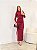 Vestido Drapeado Clover Manga Longa Marsala - Imagem 1