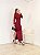 Vestido Drapeado Clover Manga Longa Marsala - Imagem 6