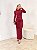Vestido Drapeado Clover Manga Longa Marsala - Imagem 2