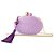 Bolsa Pequena Clutch Festa Mini Bag Oval Lavanda Concha - Imagem 5