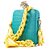 Bolsa De Mão Clutch Azul e Amarelo Festa Casamento Formatura - Imagem 7