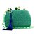Bolsa De Mão Clutch Festa Casamento Formatura Verde e Azul - Imagem 1