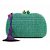 Bolsa De Mão Clutch Festa Casamento Formatura Verde e Tassel Roxo - Imagem 1