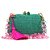 Bolsa De Mão Clutch Festa Casamento Formatura Verde Corrente Rosa Pink - Imagem 1