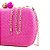 Bolsa De Mão Clutch Festa Casamento Formatura Pink e Corrente Resina Laranja - Imagem 5