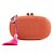 Bolsa De Mão Clutch Festa Casamento Formatura Laranja Tassel e Olho Grego Rosa - Imagem 1