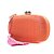 Bolsa De Mão Clutch Festa Casamento Formatura Laranja Tassel e Olho Grego Rosa - Imagem 2