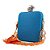 Bolsa de Mão Clutch Festa Casamento Formatura Azul e Corrente Laranja - Imagem 2