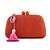 Bolsa Pequena Clutch Festa Casamento Formatura Laranja Rosa - Imagem 1