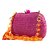 Bolsa de Mão Clutch Festa Casamento Formatura Pink e Laranja - Imagem 3