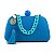 Bolsa de Mão Clutch Festa Casamento Formatura Azul Corrente - Imagem 1