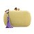 Bolsa de Mão Clutch Festa Casamento Formatura Amarela Tassel - Imagem 2
