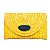 Bolsa de Mão Carteira Clutch Envelope de Palha Amarela Luxo - Imagem 1