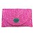 Bolsa de Mão Carteira Clutch Envelope de Palha Rosa Pink Top - Imagem 1