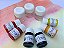 Aquarela Apiscor - kit com 6 cores básicas + 6 potes vidro com tampa - Imagem 1