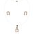 Conjunto ferradura Chocker nylon e brinco - Imagem 1