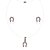 Conjunto ferradura Chocker nylon e brinco - Imagem 1