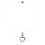Chocker pingente coração fio de nylon - Imagem 1