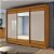 ROUPEIRO 3 PORTAS SPECIALE 2,70M - PORTAS FLEX C/ ESPELHO C/PES./ROVERE /OFF-WHITE - Imagem 1