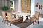 CONJUNTO COMPLETO - MESA COM 6 CADEIRAS VIGOR - OFF WHITE - NOCE - Imagem 1