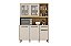 ARMARIO RUBI 1,20X2,00MT COM VIDRO - CINAMOMO/OFF WHITE - Imagem 4