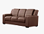 SOFA 3L SF270 1,98MT TECIDO KORANO BARCELONA - MARROM - Imagem 1