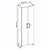 ARMARIO MULTIUSO NOTAVEL NT4020 C/CHV 187X61X38./FREIJO TREN - Imagem 5