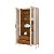 CRISTALEIRA DJ OLIVA 2P (80X178X40) C/LED ./OFF WHITE/FREIJO - Imagem 3