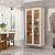 CRISTALEIRA DJ OLIVA 2P (80X178X40) C/LED ./OFF WHITE/FREIJO - Imagem 2