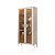 CRISTALEIRA DJ OLIVA 2P (80X178X40) C/LED ./OFF WHITE/FREIJO - Imagem 4