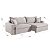 SOFA 4L FERRARI NERO RET 2,40M BI-PART TC BOTONE 05./LIN CZ - Imagem 3