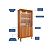 CRISTALEIRA LUIZA 4P 85X176X45 C/VD ./CINAMOMO - Imagem 4