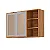 ARMARIO MGM BRILHANTE AEREO 2P 1200 ./CINAMOMO/PLATINA - Imagem 1