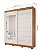ROUPEIRO 2P PANAN FLORA C/ESP C/PES 2,02MT ./CINAMOMO/OFF - Imagem 2