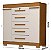 COMODA DIANA PRIME 1,20CM 5GVT C/SAP ./CINAMOMO/OFF - Imagem 2