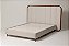CABECEIRA ESTOFADA KR AURA 1,40MT TC BOUCLE CANCUN ./NEVE - Imagem 1