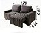 SOFA 3L MG LISBOA RET 1,70M TC VELUDO ./CHUMBO - Imagem 2