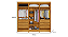 ROUPEIRO 6P MADEMARQUES OXFORD 2,10MT C/PES ./PEROBA/OFF WHI - Imagem 3