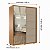 ROUPEIRO 2P ROBEL CONCEPT 1,86MT C/ESP C/PES ./FREIJO/FENDI - Imagem 2