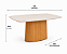 MESA CASA MODERNA MONA 1,80X90 BARRIL C/VD ./CINAMOMO/OFF - Imagem 2