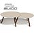 CONJUNTO DE MESA CENTRO CLASSIC REDONDA ./OFF-WHITE - Imagem 1