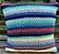Capa de Almofada listras multicolorida. - Imagem 1