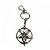 Chaveiro Pentagrama Invertido Baphomet 13 cm Metal Níquel - Imagem 1