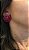 Brinco Pastilha Resina Pink Grande - Imagem 4