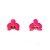 Brinco Flor Orquídea Esmaltado Pink - Imagem 1
