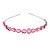 Tiara Arco em Pedraria Gota Rosa Cristal - Imagem 1