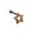 Piercing de Furo Estrela Dourado - Imagem 1
